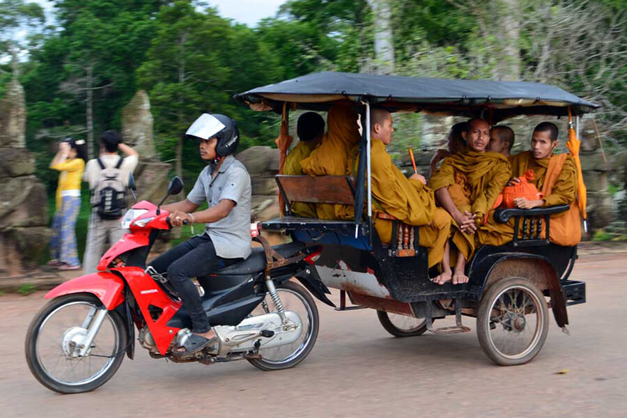 Transportation in a Cambodia tour